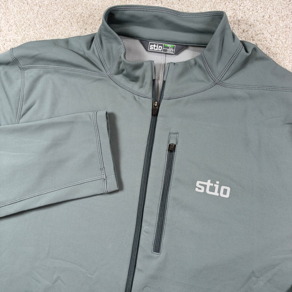 Stio Quarter Zip Pullover Men XXL Green Long Sleeve Activewear Mock Neck 01970